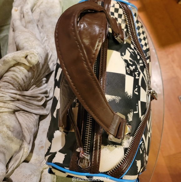 L.A.M.B. by Gwen Stefani Bristol Dartboard Satchel Luxury Designer Handbag #535 - Picture 7 of 14